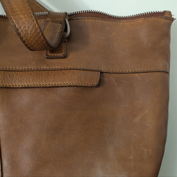 Vilenca Holland, Brown Cognac Leather Purse Shoulder Bag Tote 🤎 - Picture 9 of 12